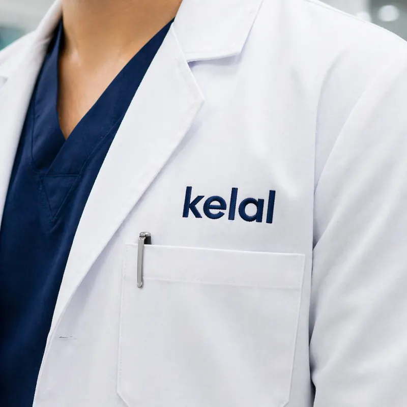 Detalle de uniformes médicos Kelal Store